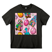 Asphalt Easter Gnomies Seamless Pattern Heavy Core Tee - BundleAndBundleShop