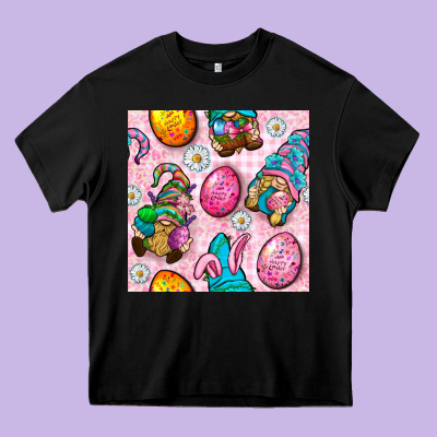 Easter Gnomies Seamless Pattern Heavy Core Tee Designed By Bundleandbundleshop
