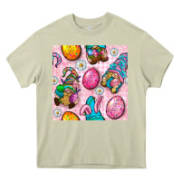 Mossy Easter Gnomies Seamless Pattern Heavy Core Tee - BundleAndBundleShop