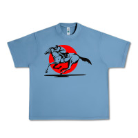 Pebble Blue horse racing Urban Heavy Tee - artisFamous