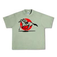 Oil Green horse racing Urban Heavy Tee - artisFamous
