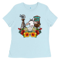 Baby Blue farm life sheep Ladies Tee - SublimationCraftShop