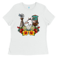 White farm life sheep Ladies Tee - SublimationCraftShop