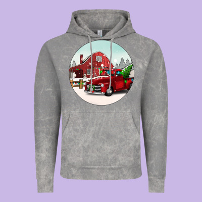 Christmas Farm Christmas Vintage Hoodie Designed By Barkaloodesign