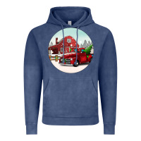 Vintage Denim Christmas farm Christmas Vintage Hoodie - BarkalooDesign