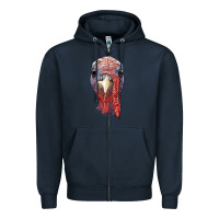 Navy gobble face Zipper Hoodie - RanaPortraitStore