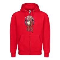 Red gobble face Zipper Hoodie - RanaPortraitStore