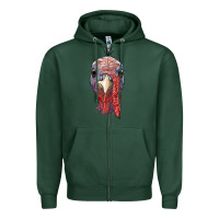Sports Green gobble face Zipper Hoodie - RanaPortraitStore