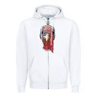 White gobble face Zipper Hoodie - RanaPortraitStore