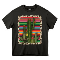 Asphalt serape cowhide cacti Heavy Core Tee - RanaPortraitStore