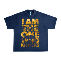 Navy i am the one who knocks Urban Heavy Tee - artisFamous