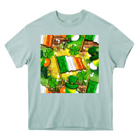 Arona Ireland flag with St. Patrick's Day  digital paper Heavy Core Tee - BundleAndBundleShop