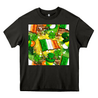 Asphalt Ireland flag with St. Patrick's Day  digital paper Heavy Core Tee - BundleAndBundleShop