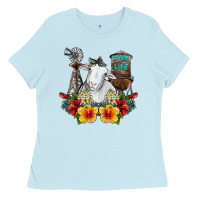 Baby Blue farm life sheep Ladies Tee - SublimationCraftShop