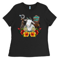 Black farm life sheep Ladies Tee - SublimationCraftShop