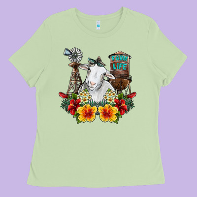 Farm Life Sheep Ladies Tee Designed By Sublimationcraftshop
