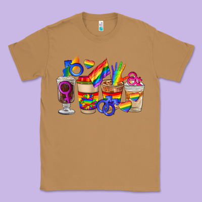 Lgbt Coffee Cups Classic Tee Designed By Fadigitalartstudio