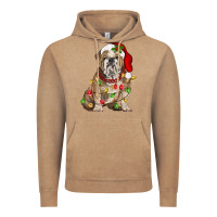 Vintage Coffee Christmas english bulldog Vintage Hoodie - BarkalooDesign