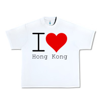 White i love hong kong Urban Heavy Tee - artisFamous