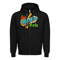 Black kindergarten grade dude Zipper Hoodie - RanaPortraitStore