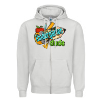 Dove Grey kindergarten grade dude Zipper Hoodie - RanaPortraitStore