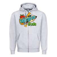 Heather Grey kindergarten grade dude Zipper Hoodie - RanaPortraitStore