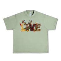 Oil Green christmas reindeer love Urban Heavy Tee - RanaPortraitStore