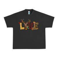 Pigment Black christmas reindeer love Urban Heavy Tee - RanaPortraitStore