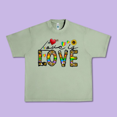 Love Is Love Urban Heavy Tee Designed By Cowhidedigitalart
