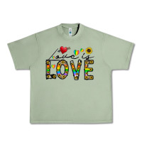 Oil Green love is love Urban Heavy Tee - CowhideDigitalArt