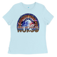 Baby Blue american nurse Ladies Tee - SublimationCraftShop