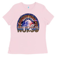 Bubblegum Pink american nurse Ladies Tee - SublimationCraftShop