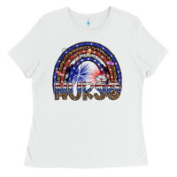 White american nurse Ladies Tee - SublimationCraftShop