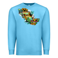 Ocean Blue Mexico Map Premium Sweatshirt - RanaPortraitStore