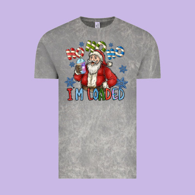 Ho Ho Ho Im Loaded Vintage Tee Designed By Cowhidedigitalart