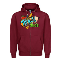 Burgundy pre k dude Zipper Hoodie - RanaPortraitStore