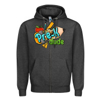 Charcoal Heather pre k dude Zipper Hoodie - RanaPortraitStore
