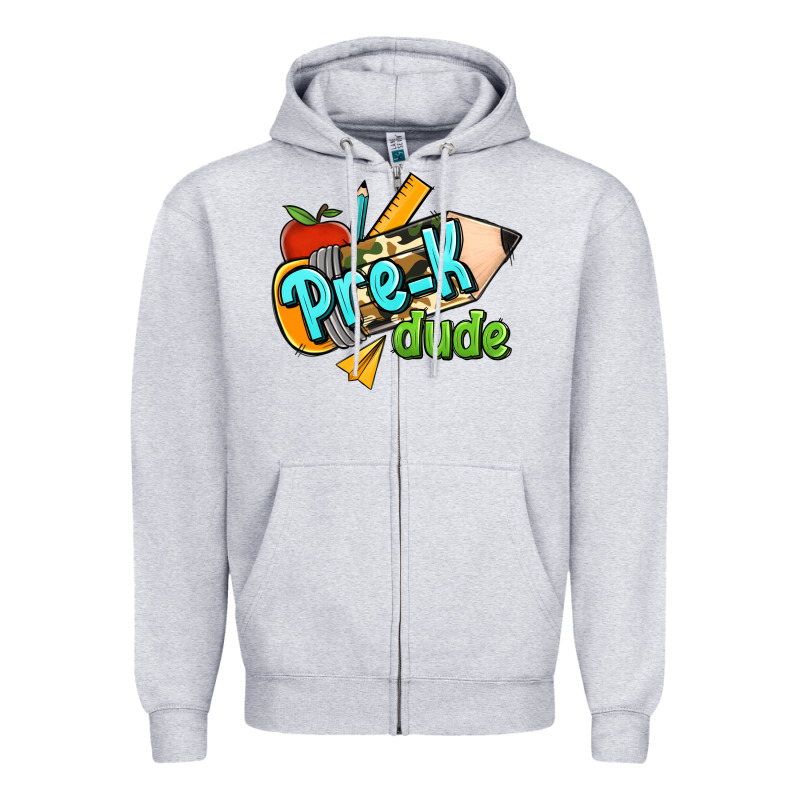 Pre K Dude Zipper Hoodie by RanaPortraitStore | Teevron