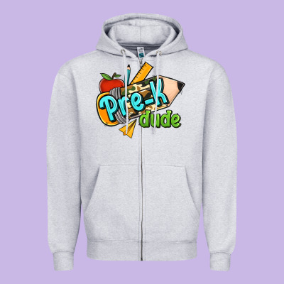 Pre K Dude Zipper Hoodie Designed By Ranaportraitstore