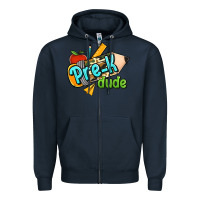 Navy pre k dude Zipper Hoodie - RanaPortraitStore