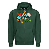 Sports Green pre k dude Zipper Hoodie - RanaPortraitStore