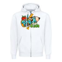 White pre k dude Zipper Hoodie - RanaPortraitStore