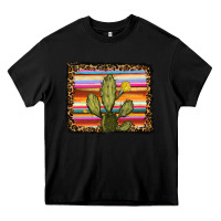 Black serape leopard cactus Heavy Core Tee - RanaPortraitStore