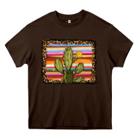 Chocolate Brown serape leopard cactus Heavy Core Tee - RanaPortraitStore