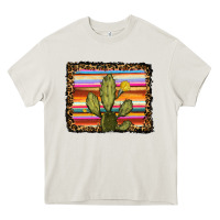 Cream serape leopard cactus Heavy Core Tee - RanaPortraitStore