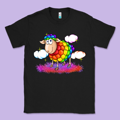 Rainbow Sheep Pride Classic Tee Designed By Fadigitalartstudio