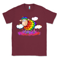 Burgundy rainbow sheep pride Classic Tee - FaDigitalArtStudio