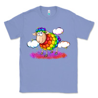 Colony Blue rainbow sheep pride Classic Tee - FaDigitalArtStudio
