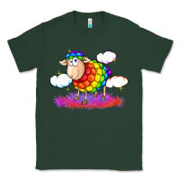 Sports Green rainbow sheep pride Classic Tee - FaDigitalArtStudio