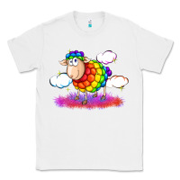 White rainbow sheep pride Classic Tee - FaDigitalArtStudio